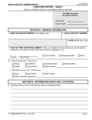 Report Adult 3373 Bk  Form