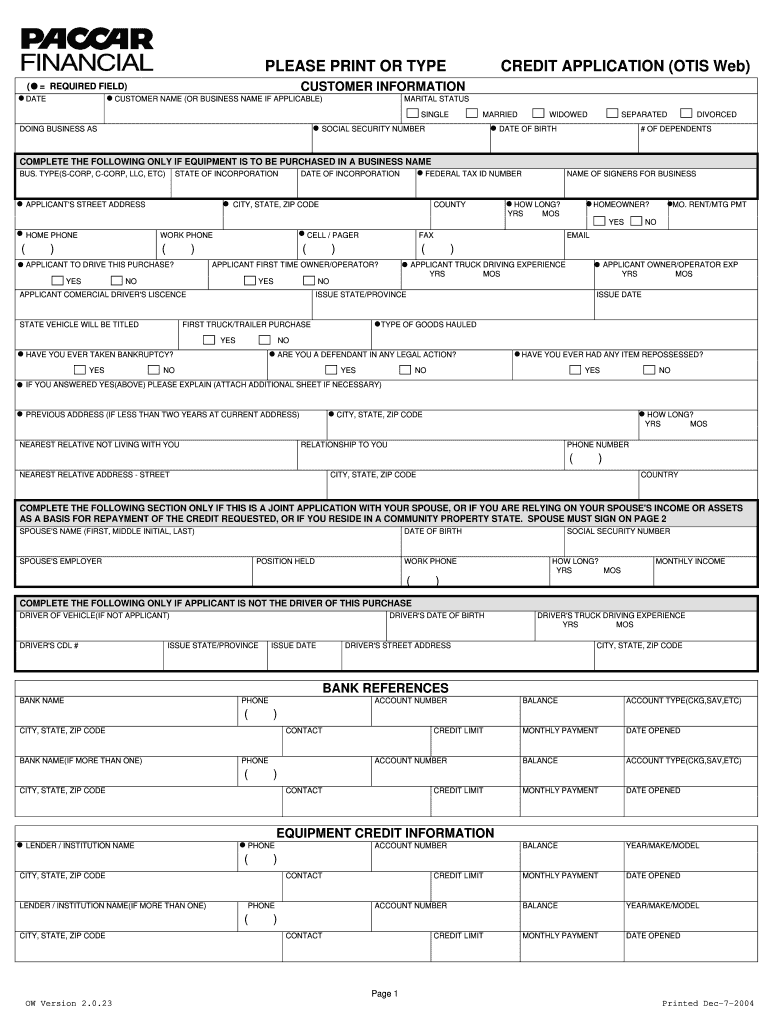  Paccar Application 2004-2024