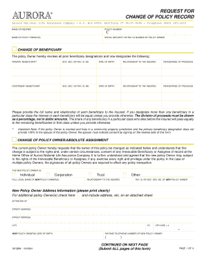 Aurora National Life Assurance Company Forms