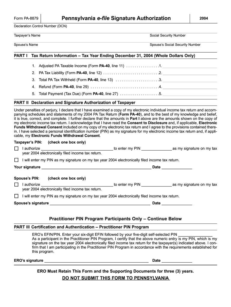  Pa 8879  Form 2004