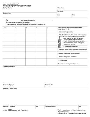 Ps Form 4000b