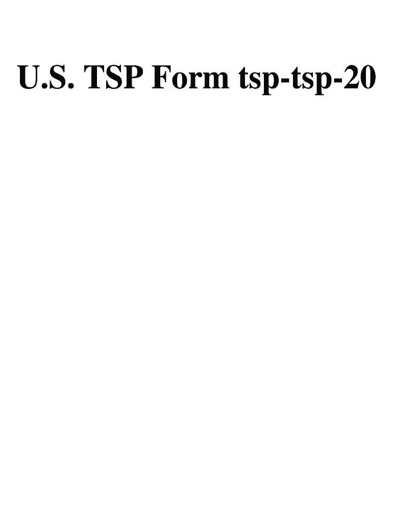  Tsp 20 Form 2004