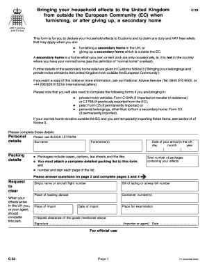 How Do You Fill Out the C 33 Application Form