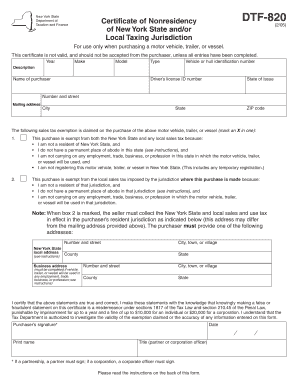 Dtf 820 205 Form