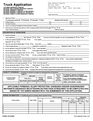 Truck Application M 4467c  Form