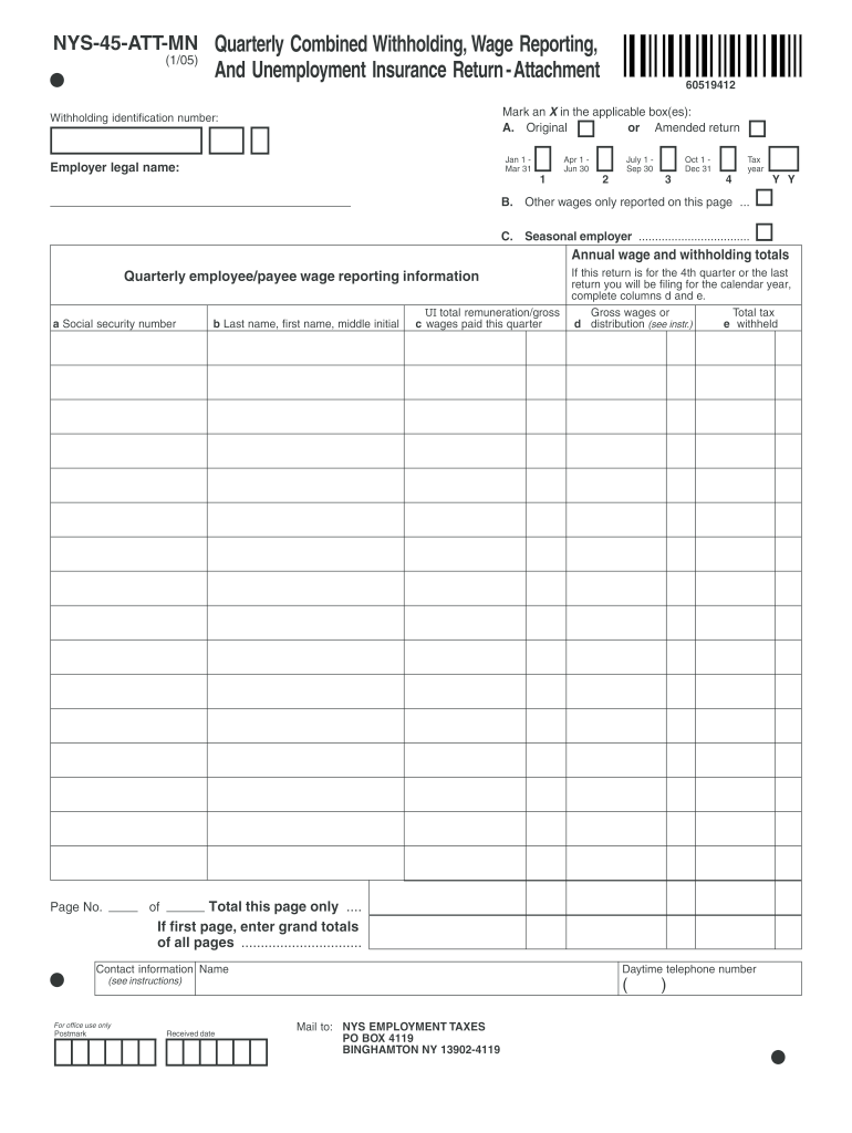  Nys 45 Form 2005-2024