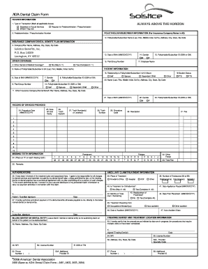 Fitzharris Dental Insurance  Form