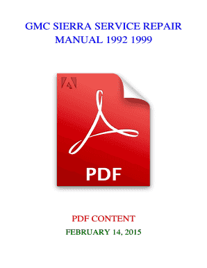 Chevy Silverado Repair Manual PDF  Form