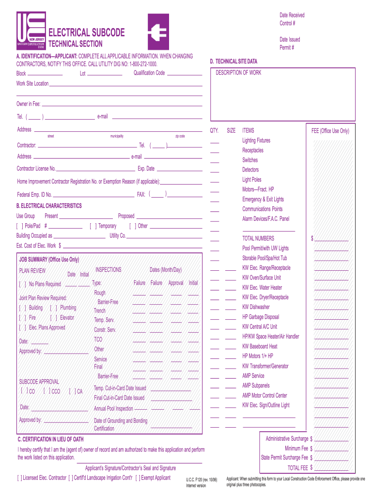  Nj Ucc F120 Form 2006-2024