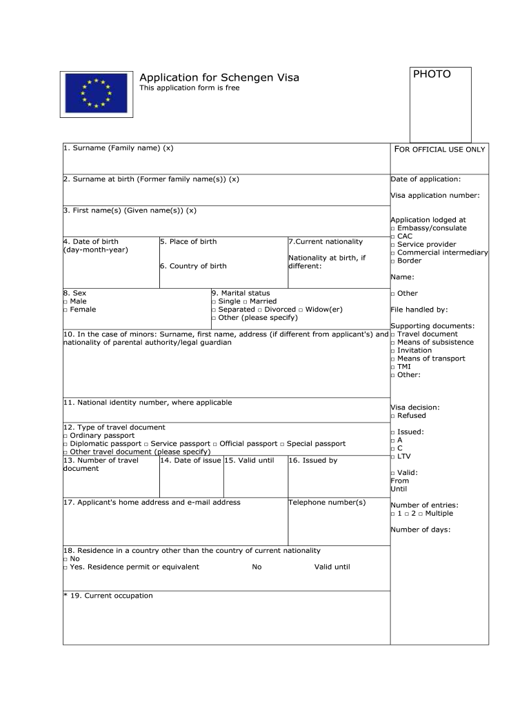 Download Swedish Visa Application Form