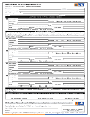 Bank Account Registration Meaning  Form