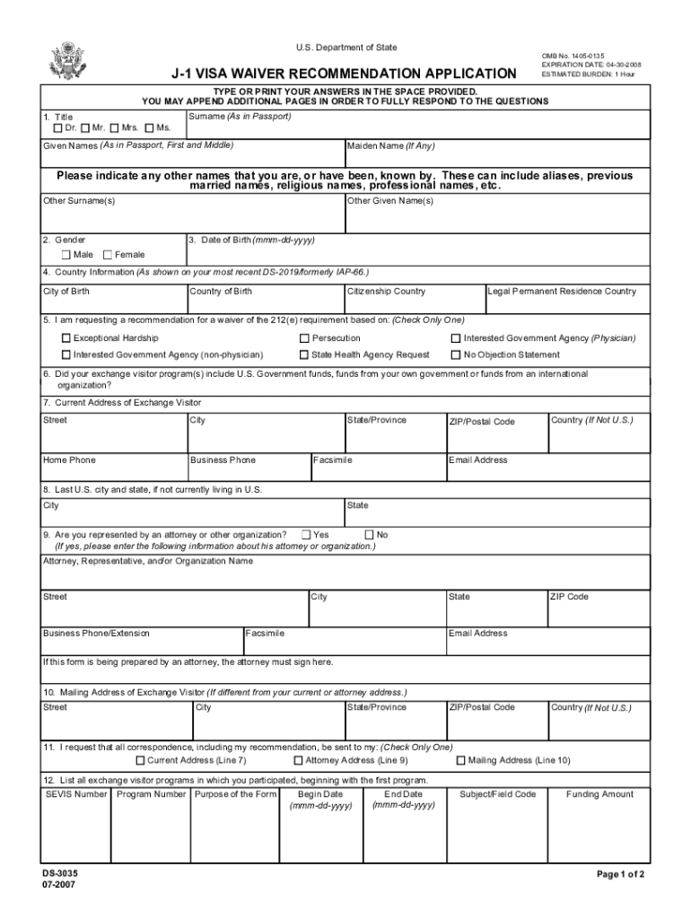  Ds3035form 2007-2024