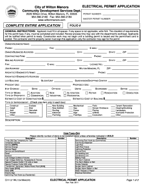 City of Wilton Manors Permit Search  Form