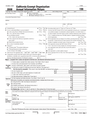 California Exempt Organization Annual Information Return