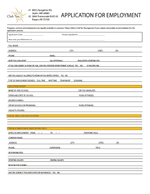 Club Tan Online Application Form