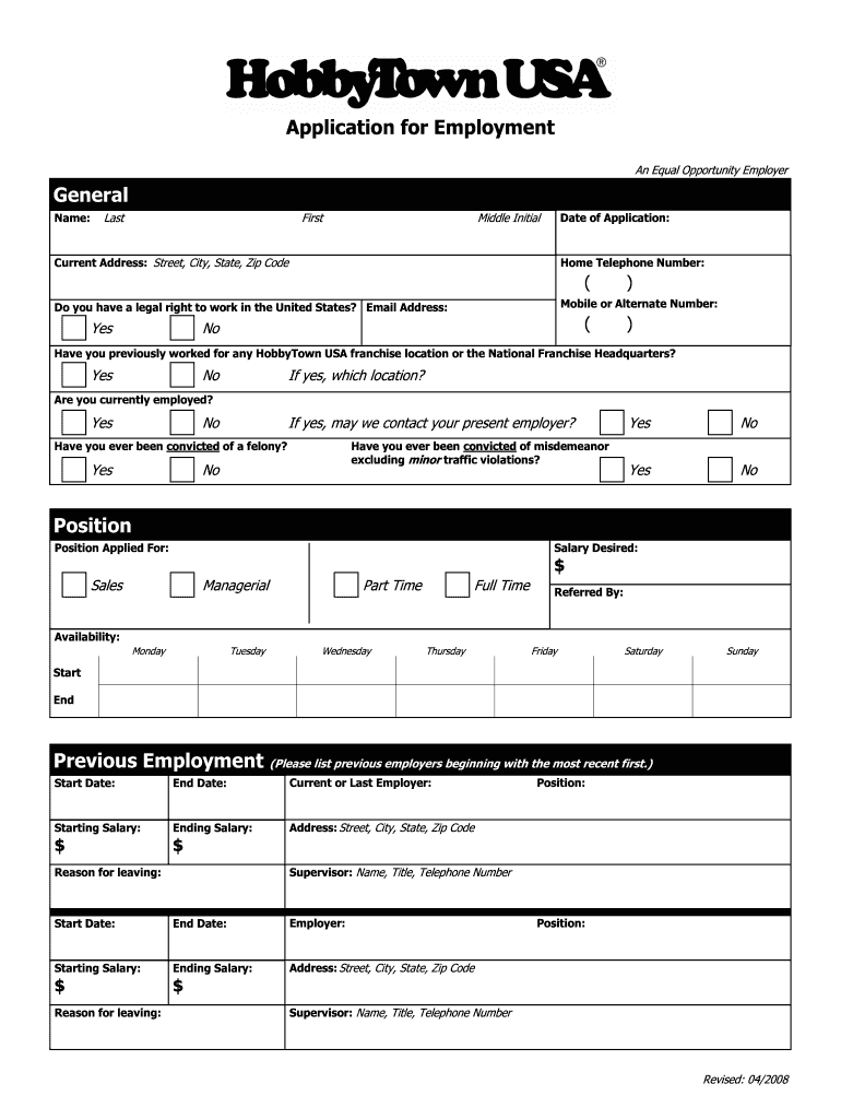  Hobbytown Usa Jobs 2008-2024