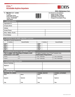 Ideal Maintenance Form