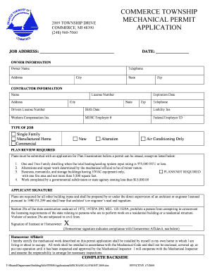 Commerce Township Building Department  Form