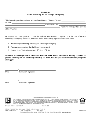 Contingency Removal Form