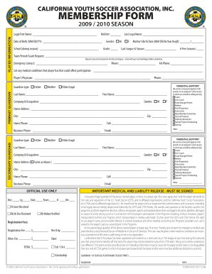 Cysa Membership Form