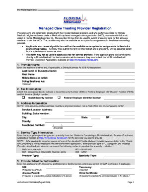 Provider Registration Forms
