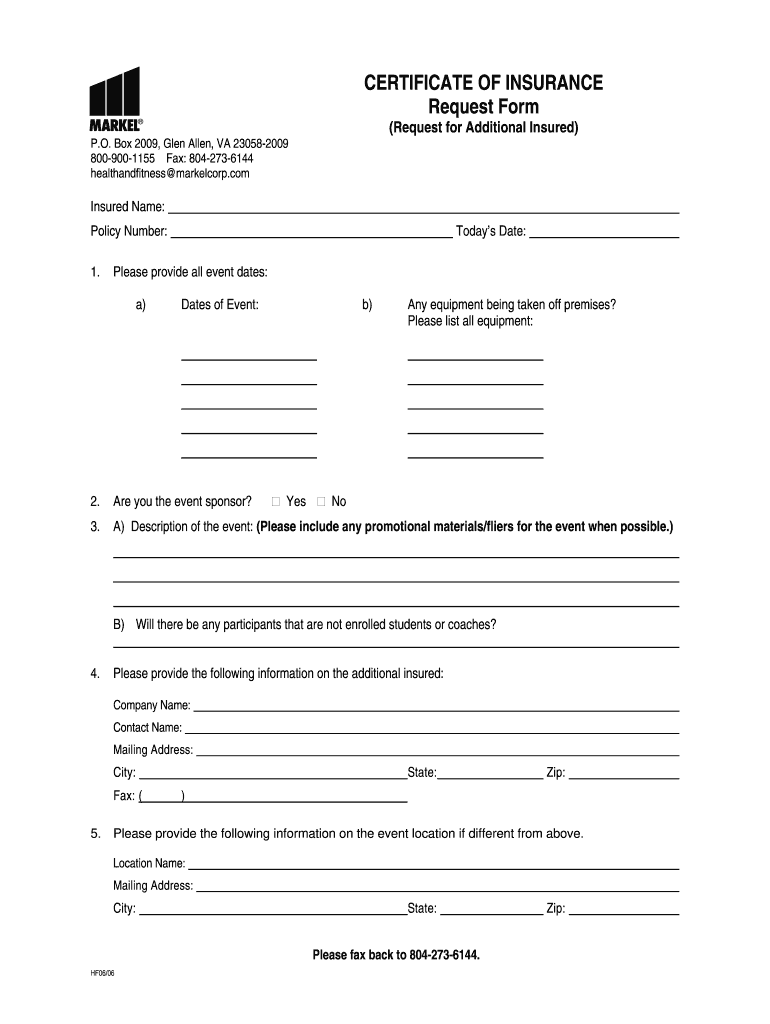Certificate Of Insurance Request Form Template from www.signnow.com