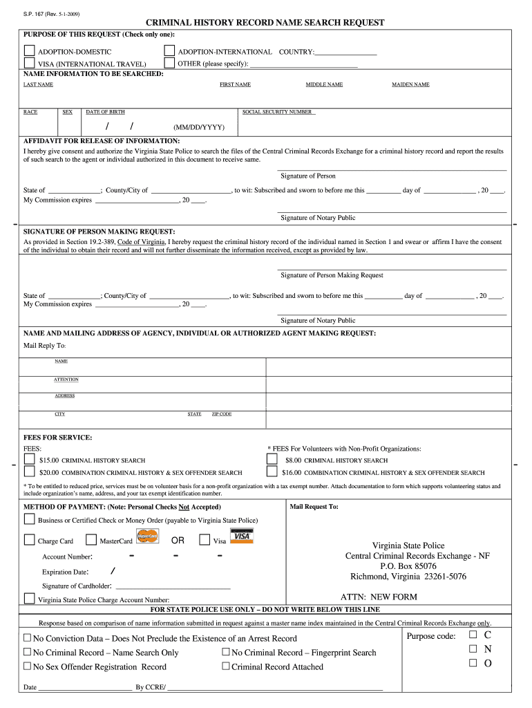  Sp 167 Form 2009