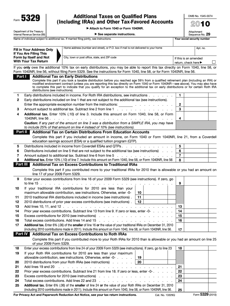  5329 Form 2010