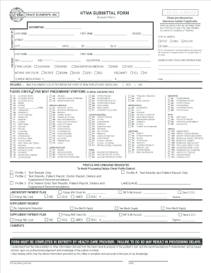 Htma Submittal Form Tei Trace Elements