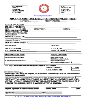 Katy Alarm Permit  Form