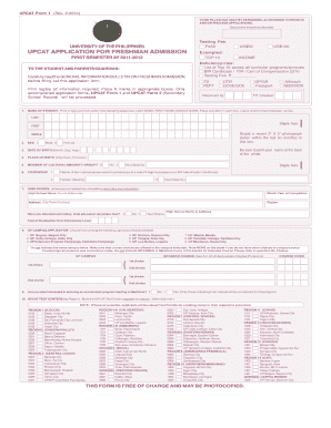 Upcat Forms 1 and 2 PDF