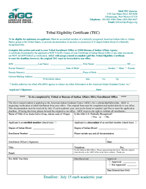Tribel Certificate Form