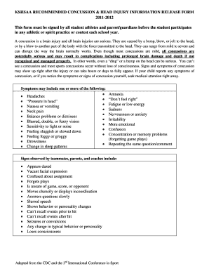 Kshsaa Concussion Form