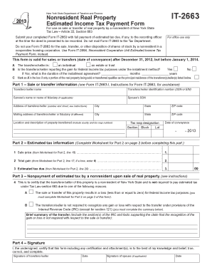 New York it 2663 Fillable Form