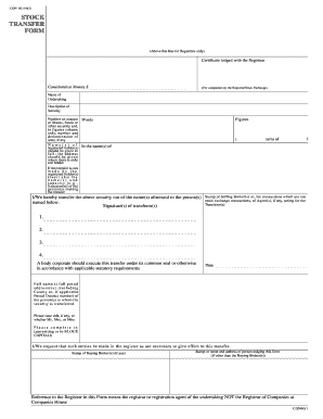 Stock Transfer Form Con 40 Fill Online, Printable, Fillable,