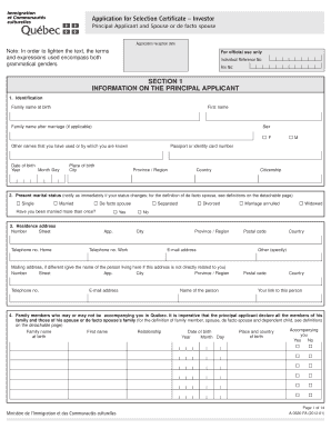  Immigration Application 2012