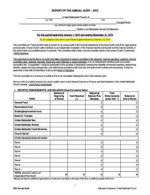 United Methodist Church Audit Forms