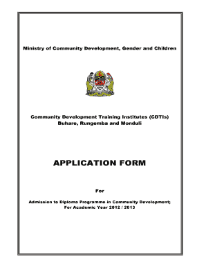 Buhare Community Development  Form