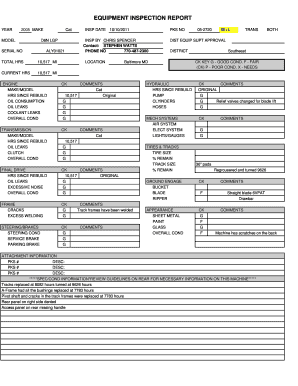 Service Checksheet Rt555 Crane Form