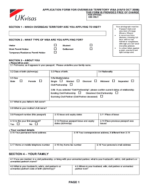 Visa Application Form