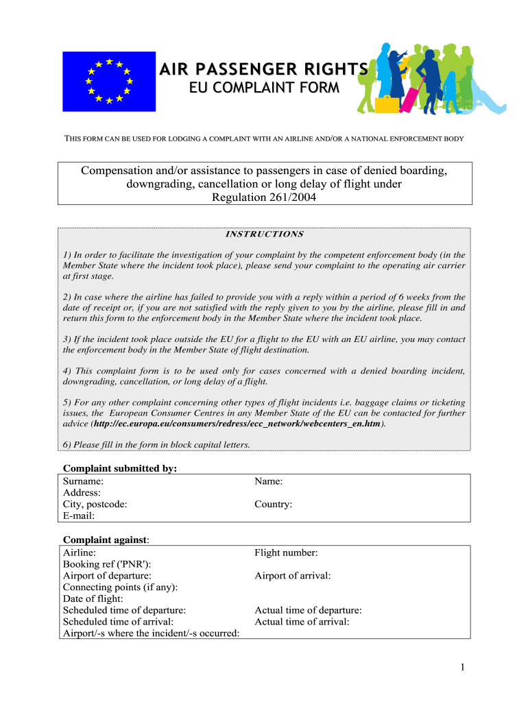 Eu Complaint Form