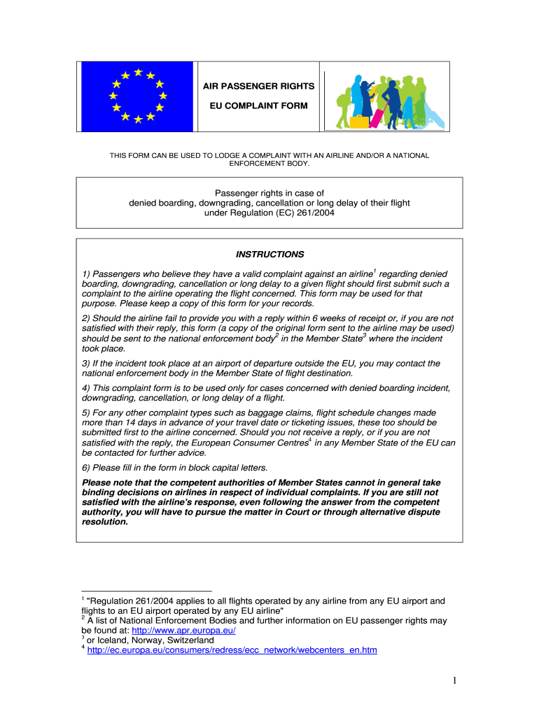 Eu Complaints Form PDF