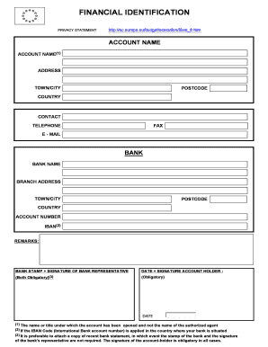 Financial Identification Form