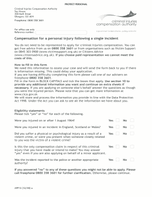 Cica App1s Form