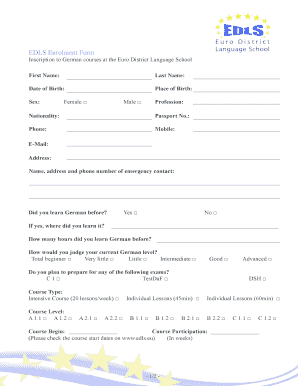 Enrolment Form PDF