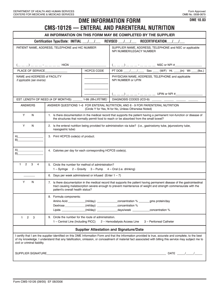  Cms 10126  Form 2005