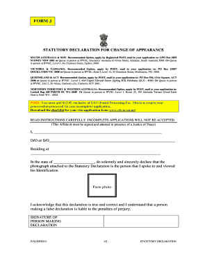 Self Declaration Form for Indian Passport Renewal