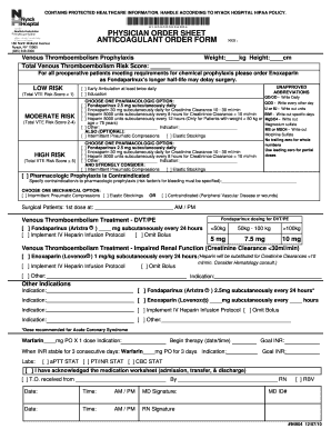Physician Order Form PDF