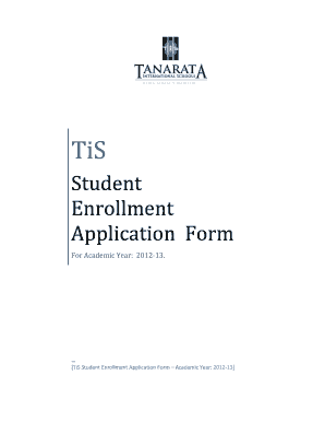 Tanah Rata Application Form