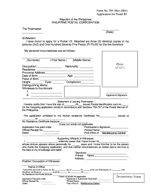  Philippine National ID Template 2001